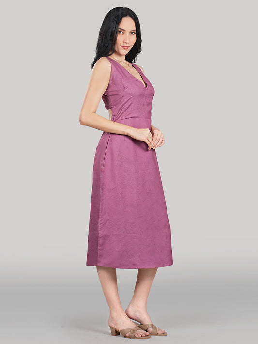 Aurelia Midi Dress – Rosé Blush