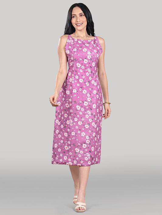 Solara Midi Dress- Orchid Bloom